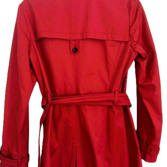 Weekend Max Mara Red Trenchcoat Sz 10 - Picture 2 of 7